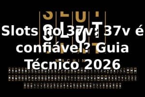 Slots no 37v: 37v é confiável? Guia Técnico 2026 🎰