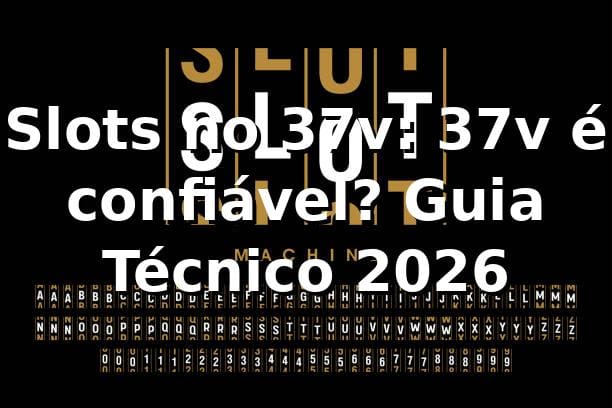 Slots no 37v: 37v é confiável? Guia Técnico 2026 🎰